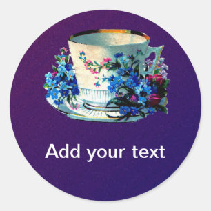 Antiker Teacup Runder Aufkleber