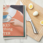 Antiker Teetrinker, Tasse Tee Geschirrtuch (Viertel Falte)