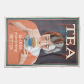 Antiker Teetrinker, Tasse Tee Geschirrtuch (Horizontal)