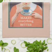 Antiker Teetrinker, Tasse Tee Geschirrtuch (Gefaltet)