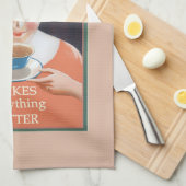 Antiker Teetrinker, Tasse Tee Geschirrtuch (Viertel Falte)