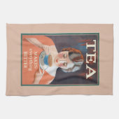 Antiker Teetrinker, Tasse Tee Geschirrtuch (Horizontal)