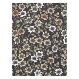 Antiker texturierter Anemonen-Blumenhintergrund Tischdecke