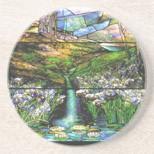 Antiker Tiffany-Buntglas-Untersetzer Untersetzer