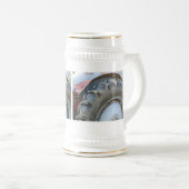 antiker Traktor Bierglas (VorderseiteRechts)