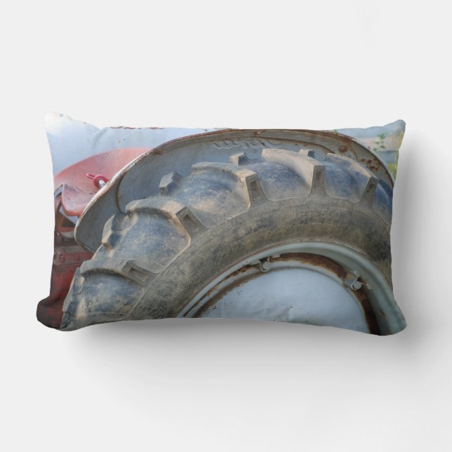 antiker Traktor Lendenkissen (Vorderseite)