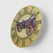 ANTIKER TRAKTOR RUNDE WANDUHR (Winkel)