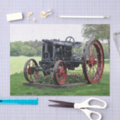 Antiker Traktor Seidenpapier (Handwerk)