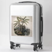 Antiker Tropischer Bananenbaumwald | Vintag Bota Aufkleber (Koffer)