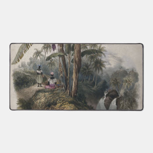 Antiker Tropischer Bananenbaumwald   Vintag Bota Schreibtischunterlage