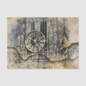 Antiker Uhrenturm | Steampunk-Entpackung Seidenpapier (Vorderseite)