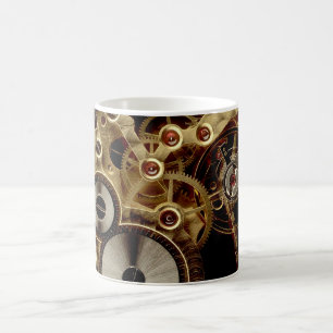 Antiker Uhrwerkmechanismus Kaffeetasse