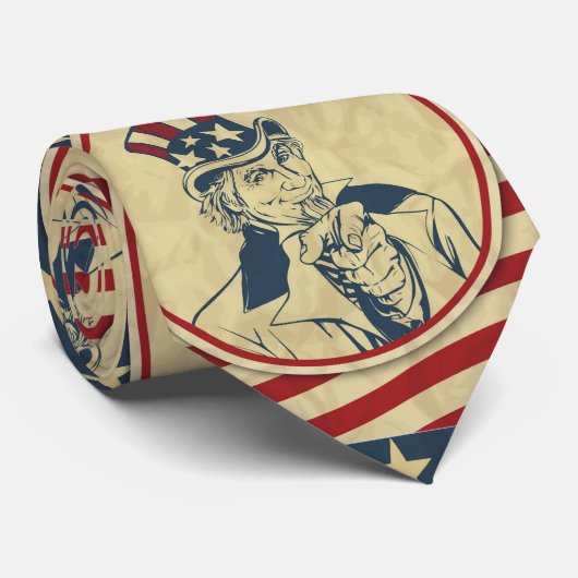 antiker Uncle Sam Krawatte (Gerollt)