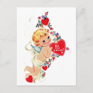 Antiker Valentinscherub Engel Sei Meine Liebe Feiertagspostkarte