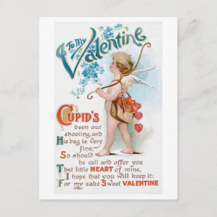 Antiker Valentinstag Feiertagspostkarte