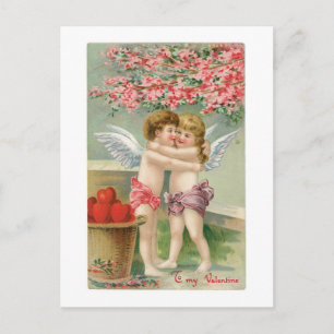 Antiker Valentinstag Feiertagspostkarte