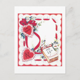 Antiker Valentinstag Feiertagspostkarte