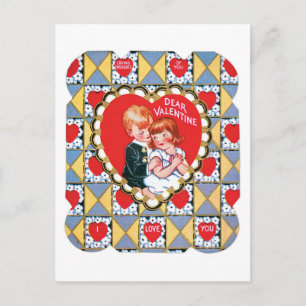 Antiker Valentinstag Feiertagspostkarte