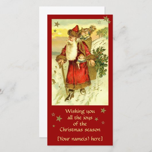 Antiker Vater Weihnachten Weihnachtsmann Custom Ca (Vorne/Hinten)