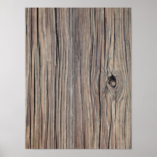 Antiker verwitterter Holz Hintergrund - Altes Holz Poster