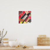 Antiker, Viktorianischer Crazy Quilt Square Poster (Küche)