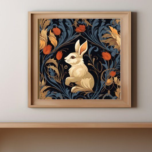 Antiker viktorianischer Hase Poster