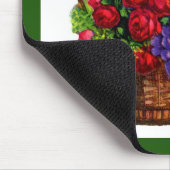 Antiker viktorianischer Korb der Rosen… Mousepad (Ecke)