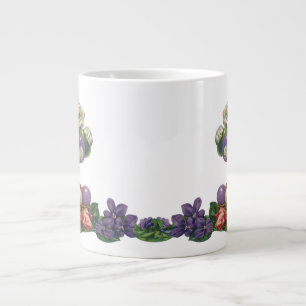 Antiker viktorianischer Osterhase, Blumen und Eier Jumbo-Tasse