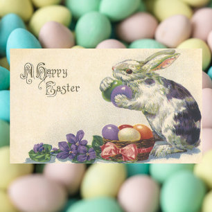 Antiker viktorianischer Osterhase und Ostereier Rechteckiger Aufkleber