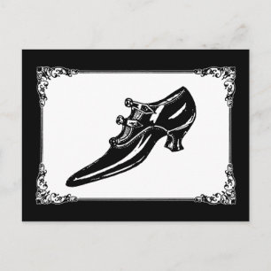 Antiker viktorianischer Schuh Postkarte