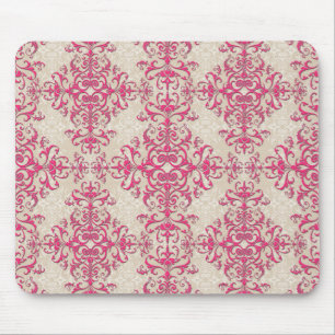 Antiker viktorianischer Tapeten-Damaskus-Kunststil Mousepad