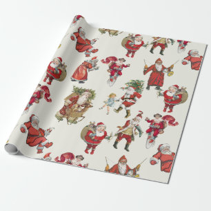 antiker viktorianischer Weihnachtsfeiertag Geschenkpapier