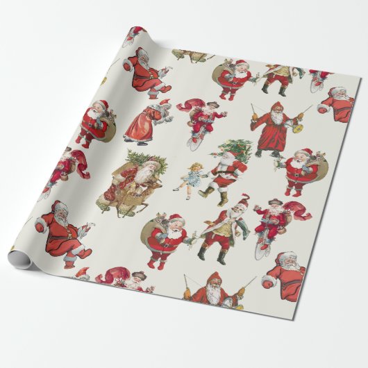 antiker viktorianischer Weihnachtsfeiertag Geschenkpapier (Ungerollt)