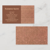 Antiker Viktorianischer William Morris Floral Dama Visitenkarte (Vorne/Hinten)