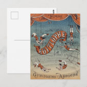 Antiker viktorianischer Zirkus Postkarte (Vorne/Hinten)