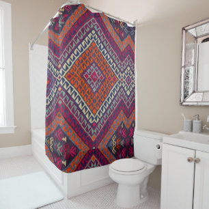 Antiker vintage türkischer Kilim-Teppich Dekorativ Duschvorhang