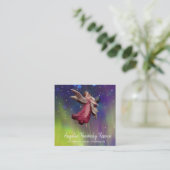 *~* Antiker Vintager Engel Rettung missbrauchter K Quadratische Visitenkarte (Stehend Vorderseite)