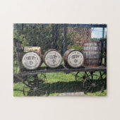 Antiker Wagen mit Bourbon-Barrels Puzzle (Horizontal)