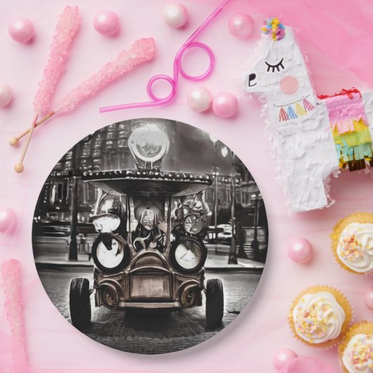 Antiker Wagen Pappteller (Party)