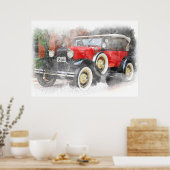 Antiker Wagen Poster (Küche)