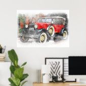 Antiker Wagen Poster (Heimbüro)