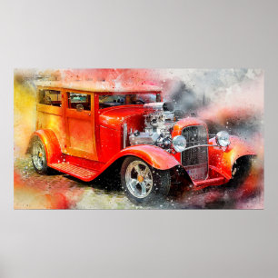 Antiker Wagen Poster