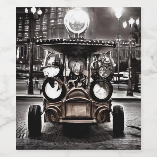 Antiker Wagen Weinetikett (Einzelnes Label)