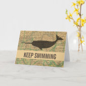 Antiker Wal Nautic: Vintages Meeresleben Karte (Gelbe Blume)