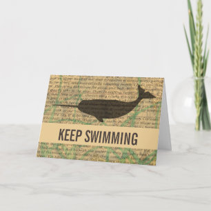 Antiker Wal Nautic: Vintages Meeresleben Karte