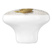 Antiker Weihnachtsbaum Angel Viktorianischer Papie Keramikknauf (Seitenansicht)