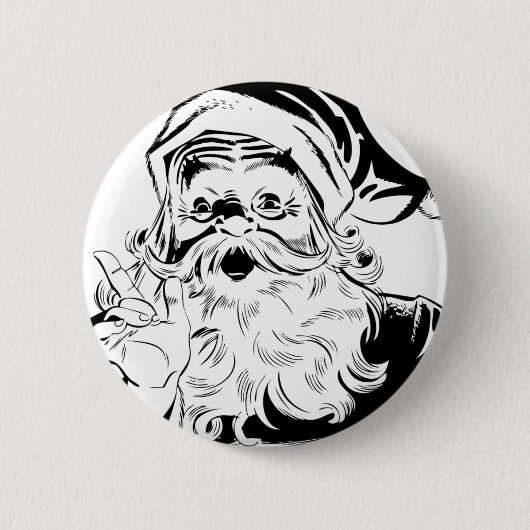 Antiker Weihnachtsmann Button (Vorderseite)