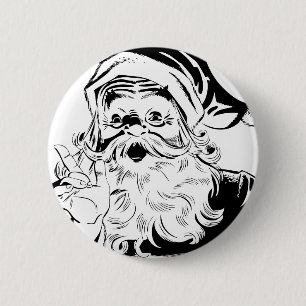 Antiker Weihnachtsmann Button