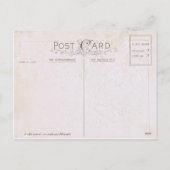 Antiker Weihnachtspostkarte Holly & Crescent Moon Feiertagspostkarte (Rückseite)