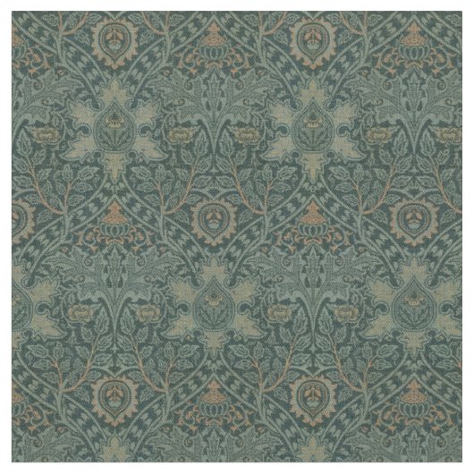 Antiker William-Morris-Ispahan-Musterstoff Stoff (Nahaufnahme)